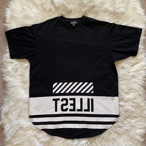 🖤 Bare Fox Illest Men’s Long Streetwear Fashion Shirt Black White Size 4X